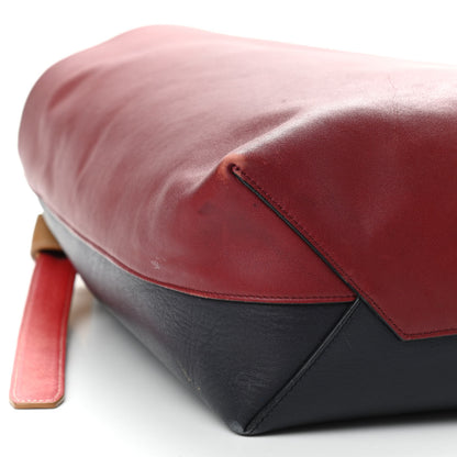 Celine Shiny Smooth Calfskin Small Twisted Cabas Dark Ruby Navy 9 of 12
