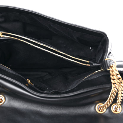 Saint Laurent Calfskin Y Quilted Monogram Large Loulou Chain Satchel Black 7 of 20