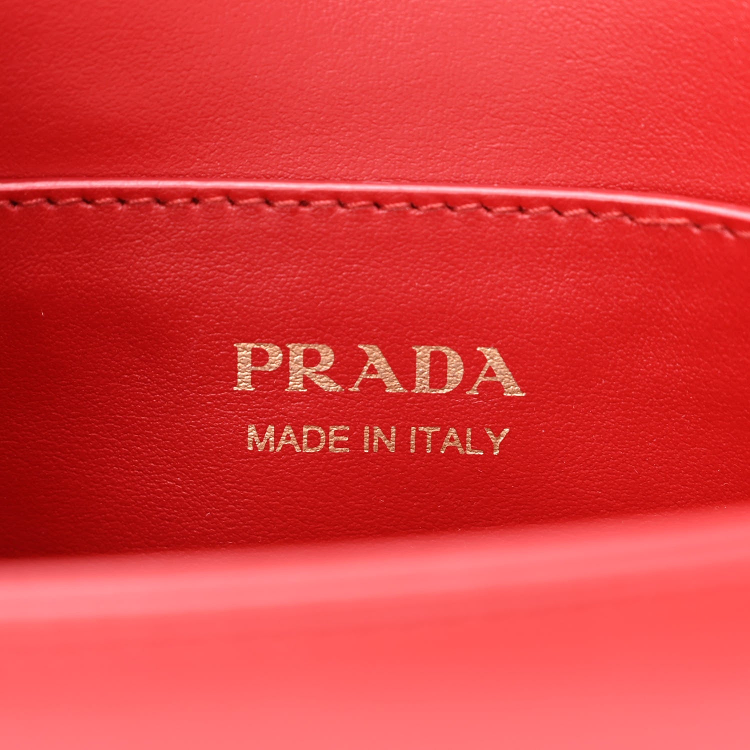 Prada Soft Calfskin Impunture Diagramme Small Sidonie Chain Crossbody Bag Fuoco 6 of 10