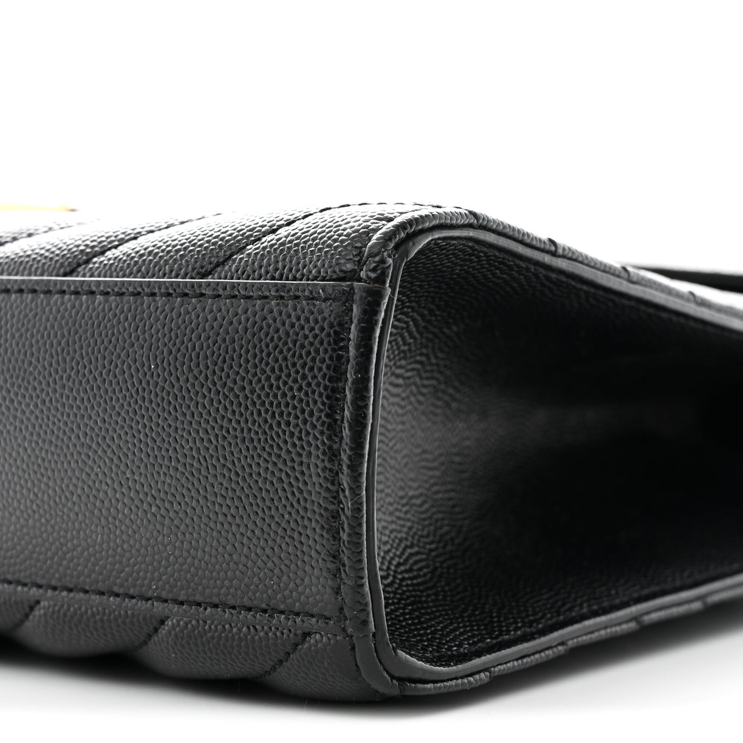 Grain De Poudre Matelasse Chevron Large Monogram Satchel Black
