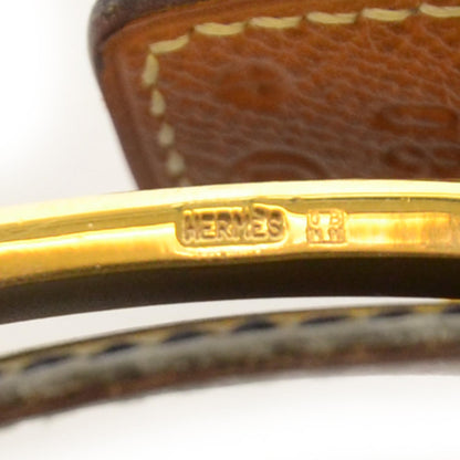 Hermes Leather Reversible H Belt 80 Black Gold 6 of 6