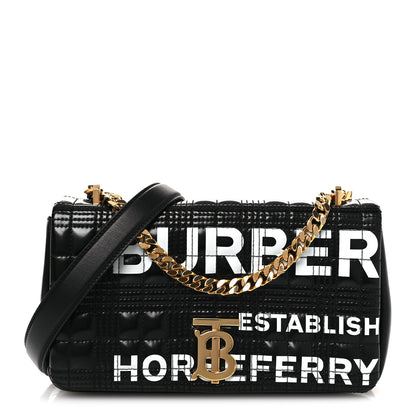 Burberry Patent Quilted Horseferry Print Small Lola Bag Black 1 of 10