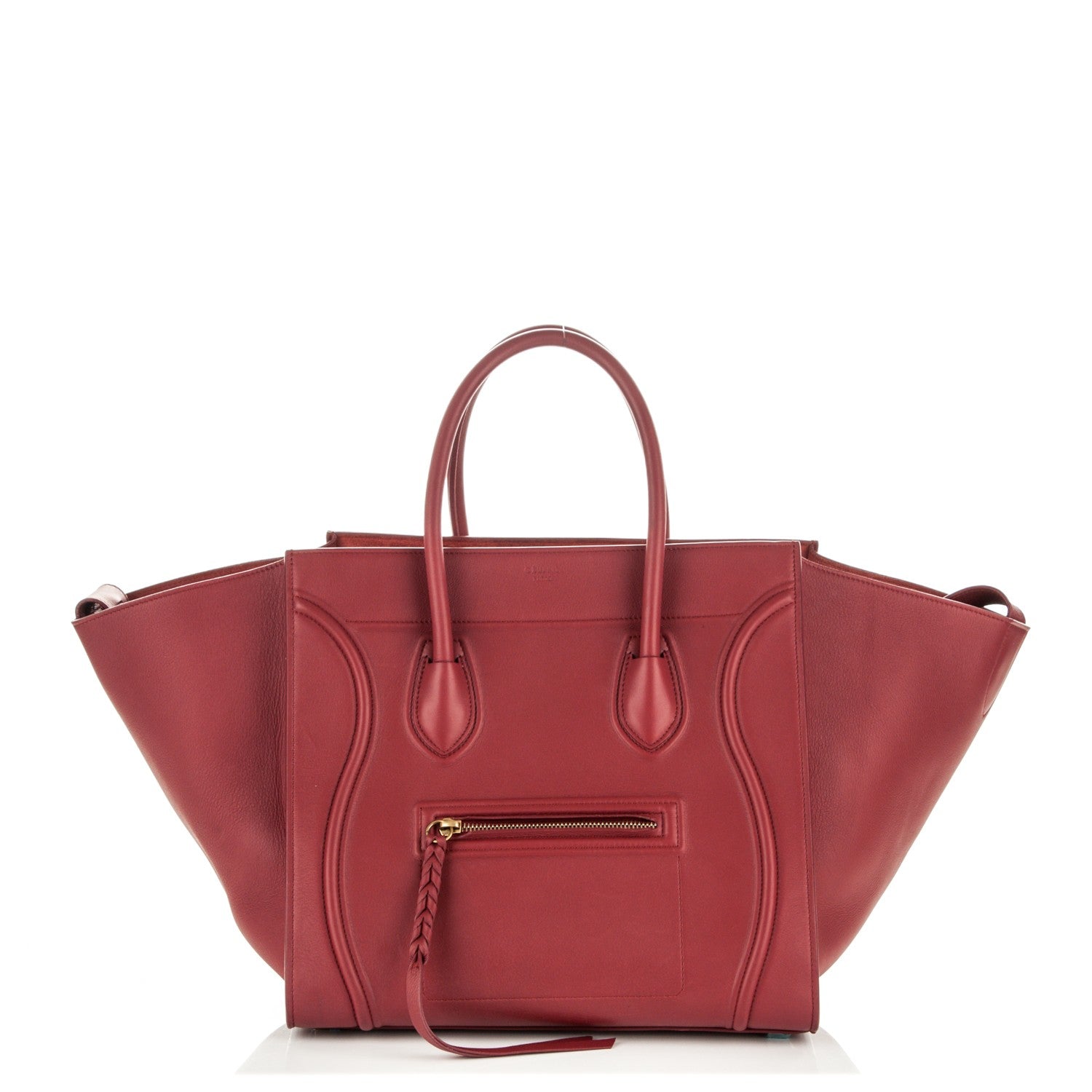 Celine Supple Calfskin Medium Phantom Luggage Red 1 of 6