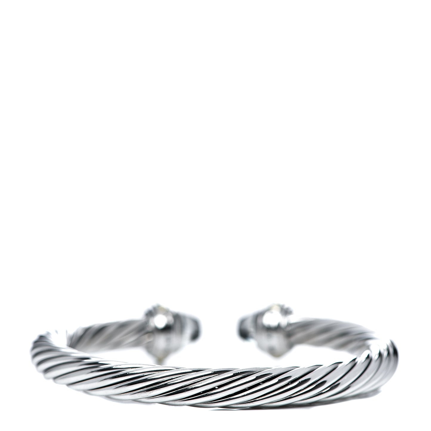 Sterling Silver 14K Yellow Gold Prasiolite 7mm Cable Classics Bracelet