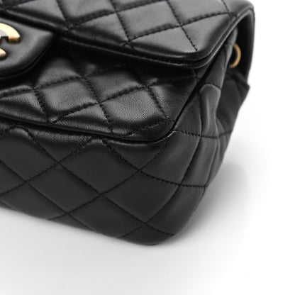 Chanel Lambskin Quilted Mini Rectangular Pearl Crush Flap Black 9 of 10