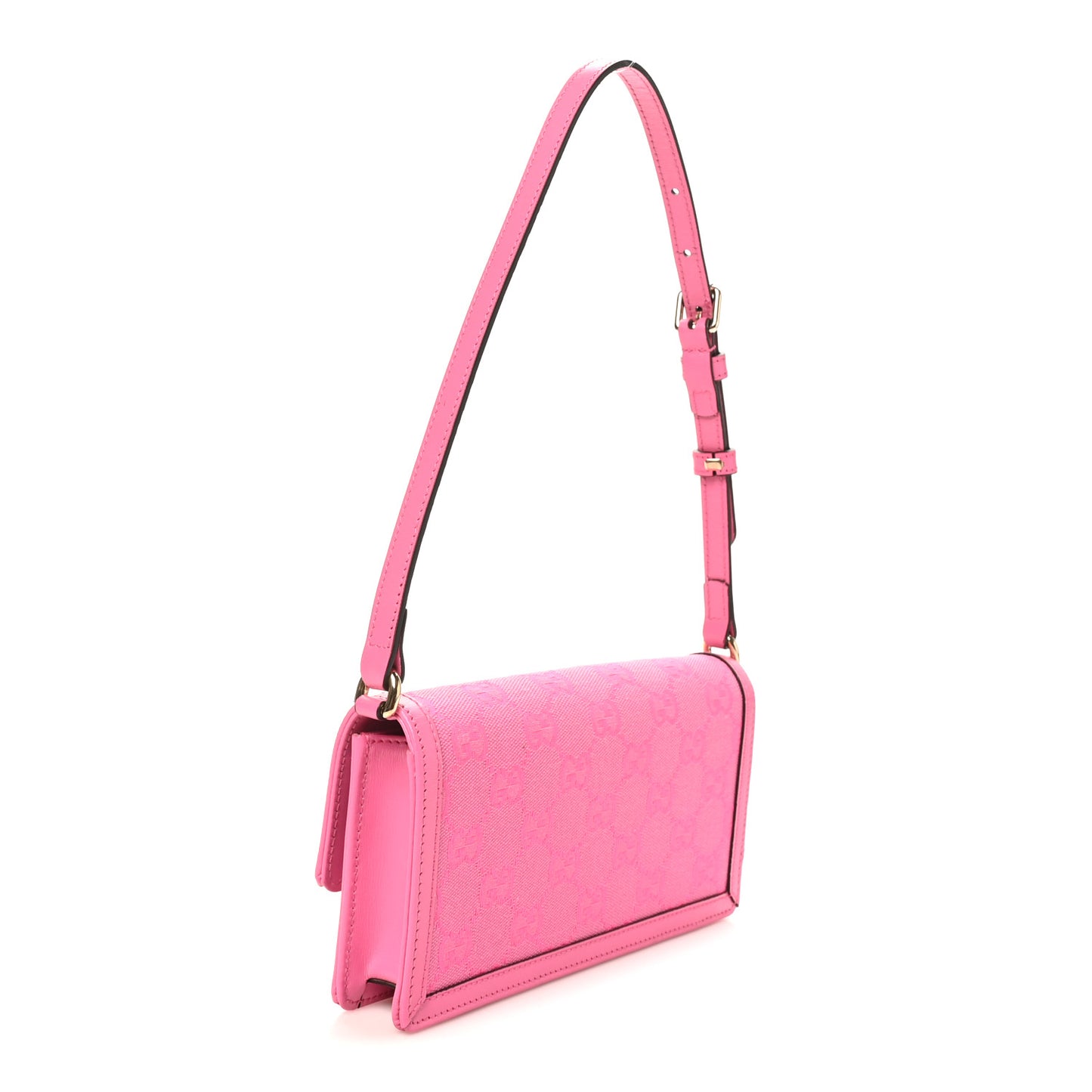 GG Monogram Scratch Lux Calfskin Mini Luce Shoulder Bag Rose Dark Blossom