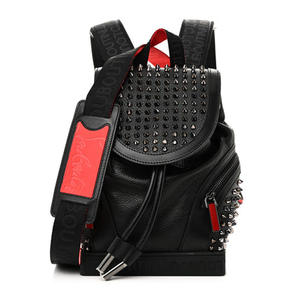 Christian Louboutin Calfskin Spiked Small Explorafunk Backpack Black 1 of 9