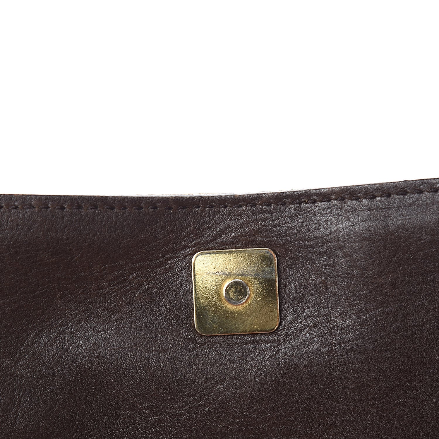 Gucci Monogram Studded Large Horsebit Clutch Dark Brown 12 of 12