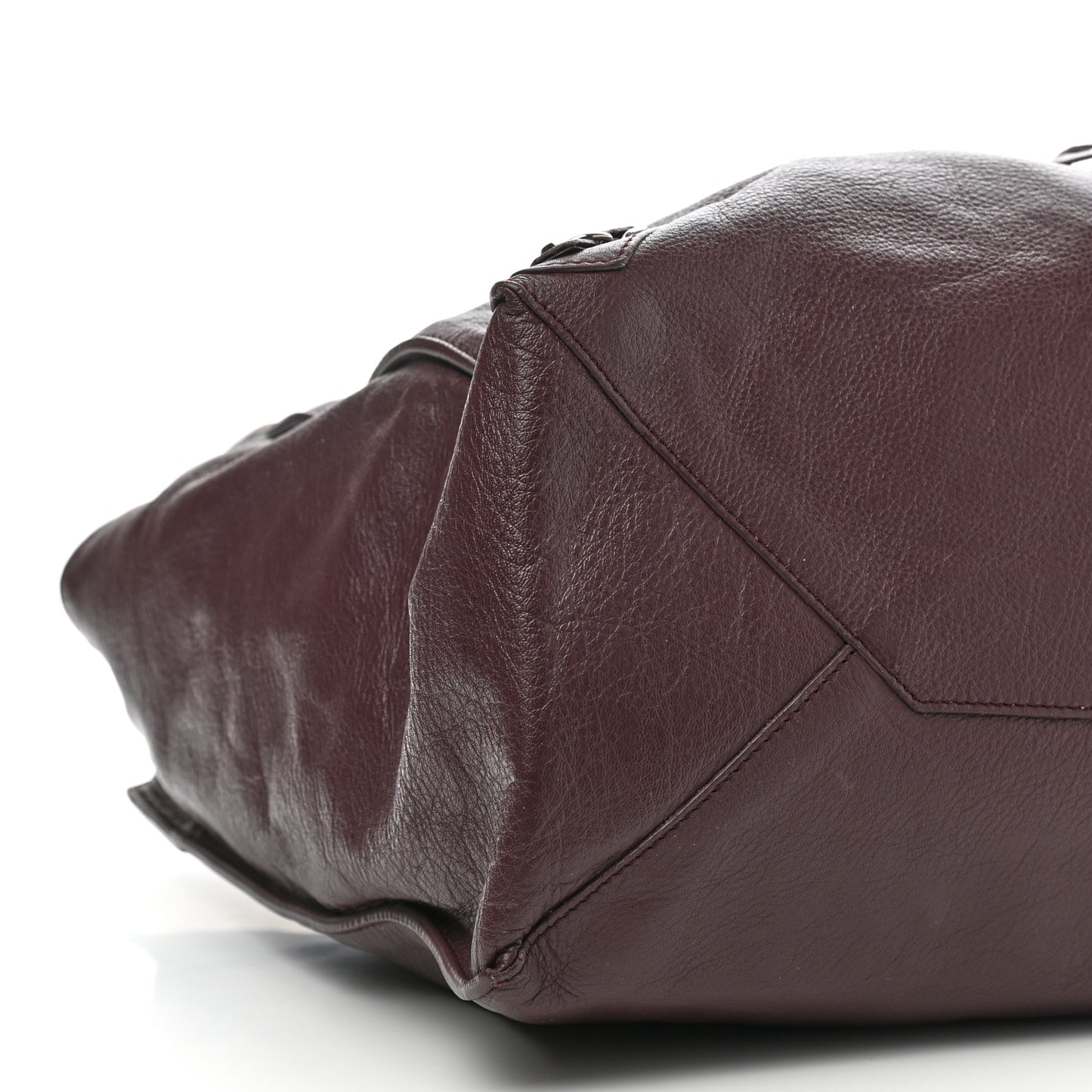 Veau Papier A4 Tote Rouge Aubergine