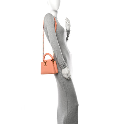 Louis Vuitton Taurillon Mini Capucines Iridescent Abricot 2 of 9