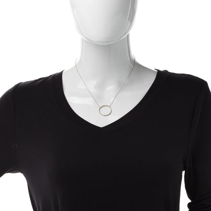 Jennifer Meyer 18K Yellow Gold Diamond Open Circle Necklace 2 of 7