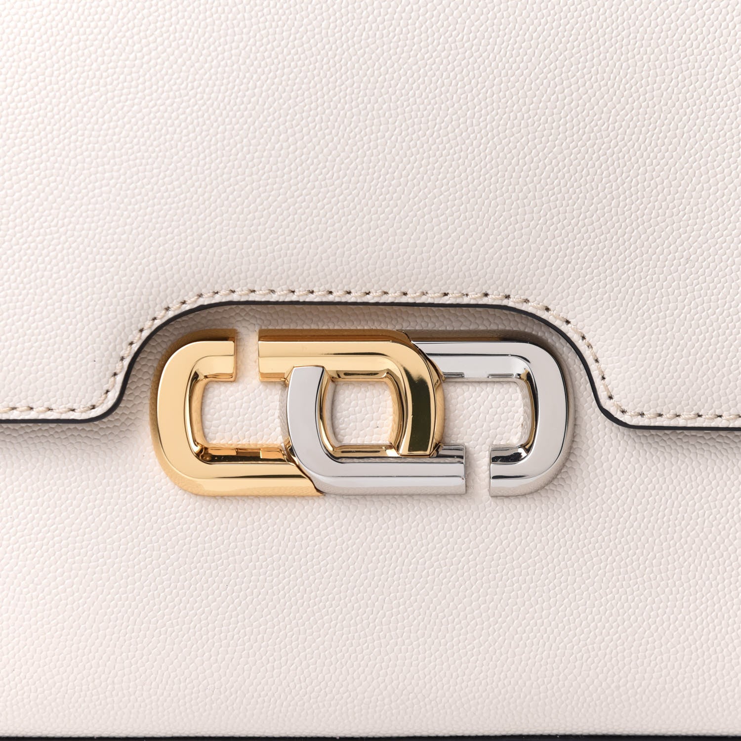 Marc Jacobs Textured Calfskin The J Link Shoulder Bag Ivory 9 of 11