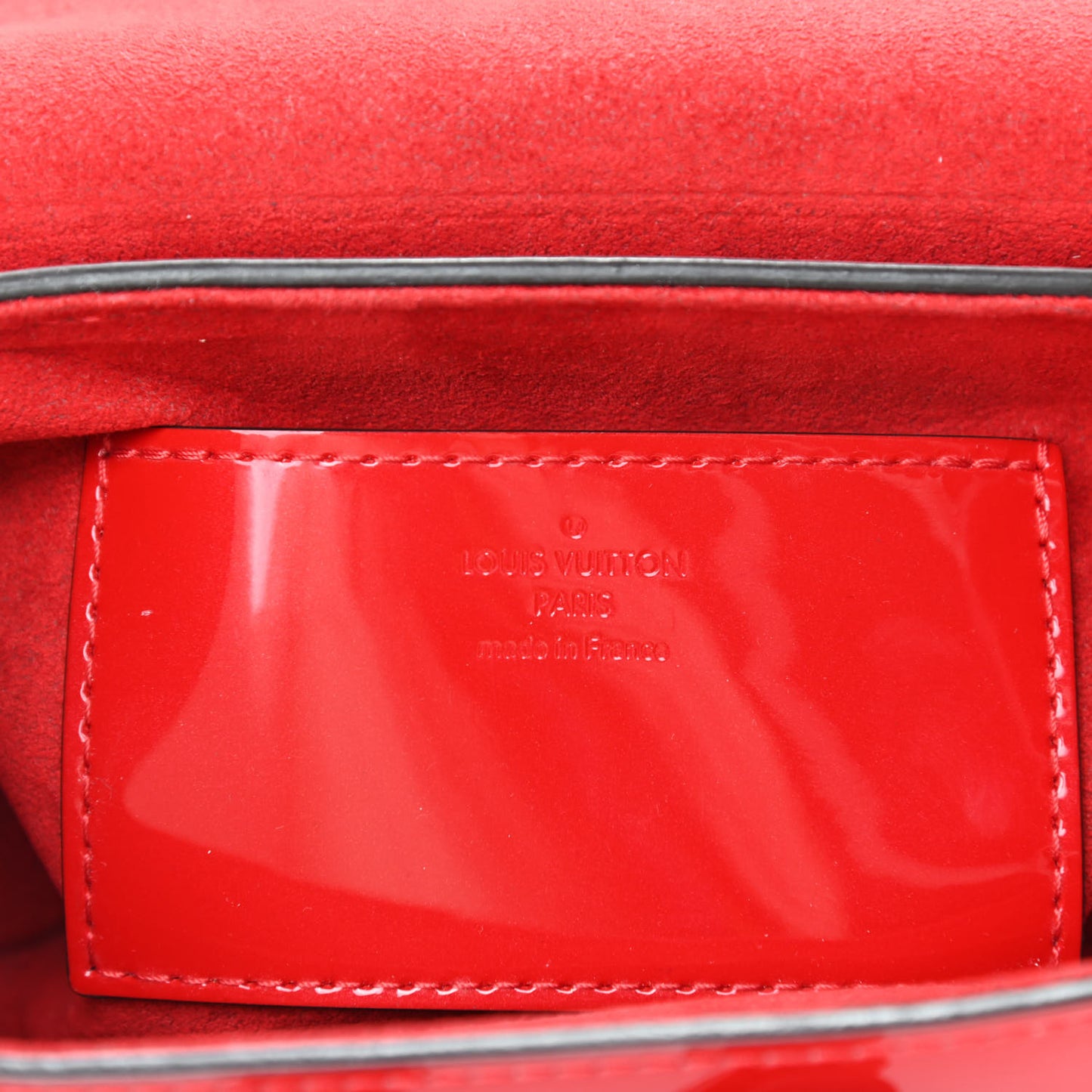 Patent Monogram Infrarouge Twist Shoulder Bag PM Coquelicot