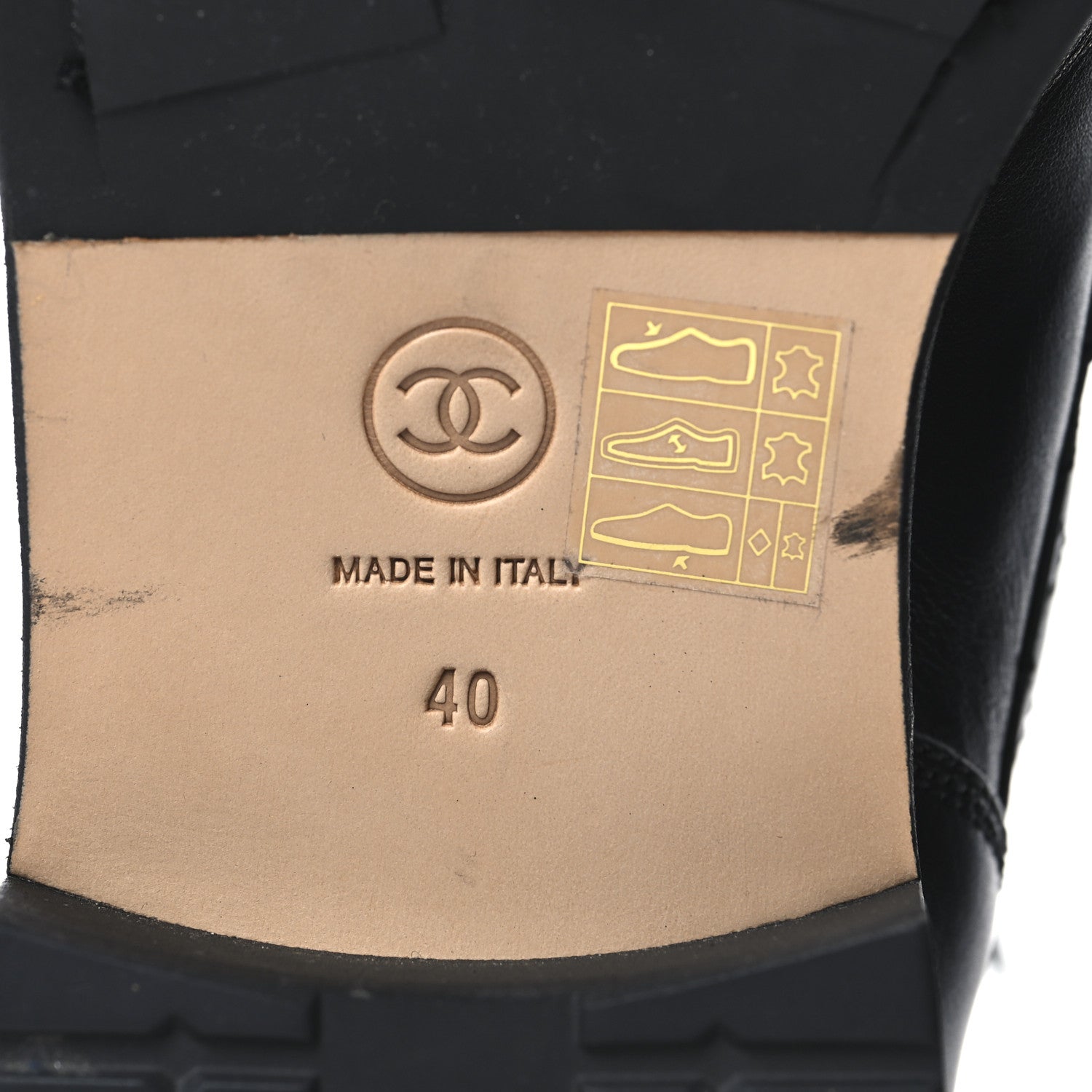Chanel Calfskin Quilted Lace Up Combat Boots 40 Black 8 of 12