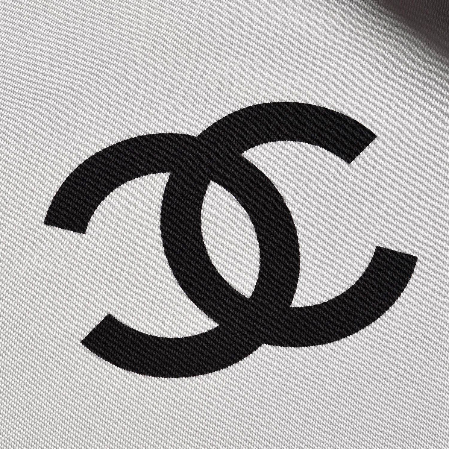Chanel Silk CC La Pausa Square Scarf Black Pink 4 of 8