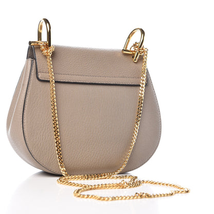 Chloe Grained Lambskin Mini Drew Shoulder Bag Motty Grey 3 of 9