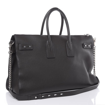 Saint Laurent Grained Calfskin Sac De Jour Souple Duffle 36H Asphalt Gray 3 of 14