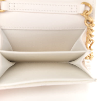 Chanel Caviar Quilted Bracelet On Chain Clutch White 5 of 13