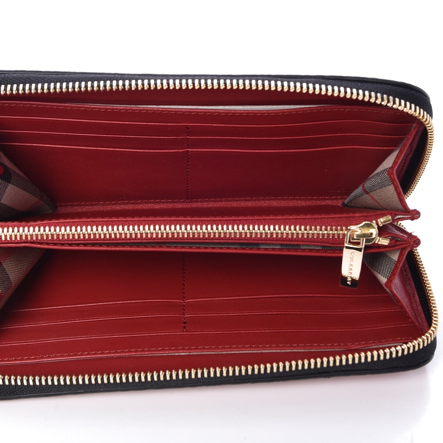 Calfskin Ziggy Zip Around Wallet Red