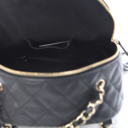 Chanel Caviar Quilted Medium Zip Around Backpack Black 4 of 9