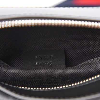 Gucci GG Supreme Monogram Web Shoulder Bag Black Grey 6 of 10