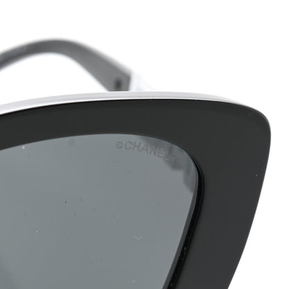 Chanel Acetate Strass Square Sunglasses 5422-B-A Black White 7 of 8