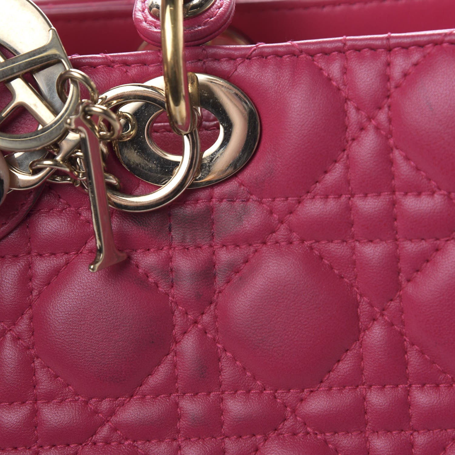 Christian Dior Lambskin Cannage Large Lady Dior Pink 8 of 13