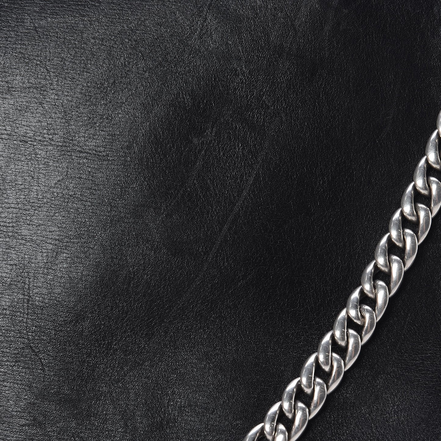 Smooth Calfskin Blade Chain Flap Black