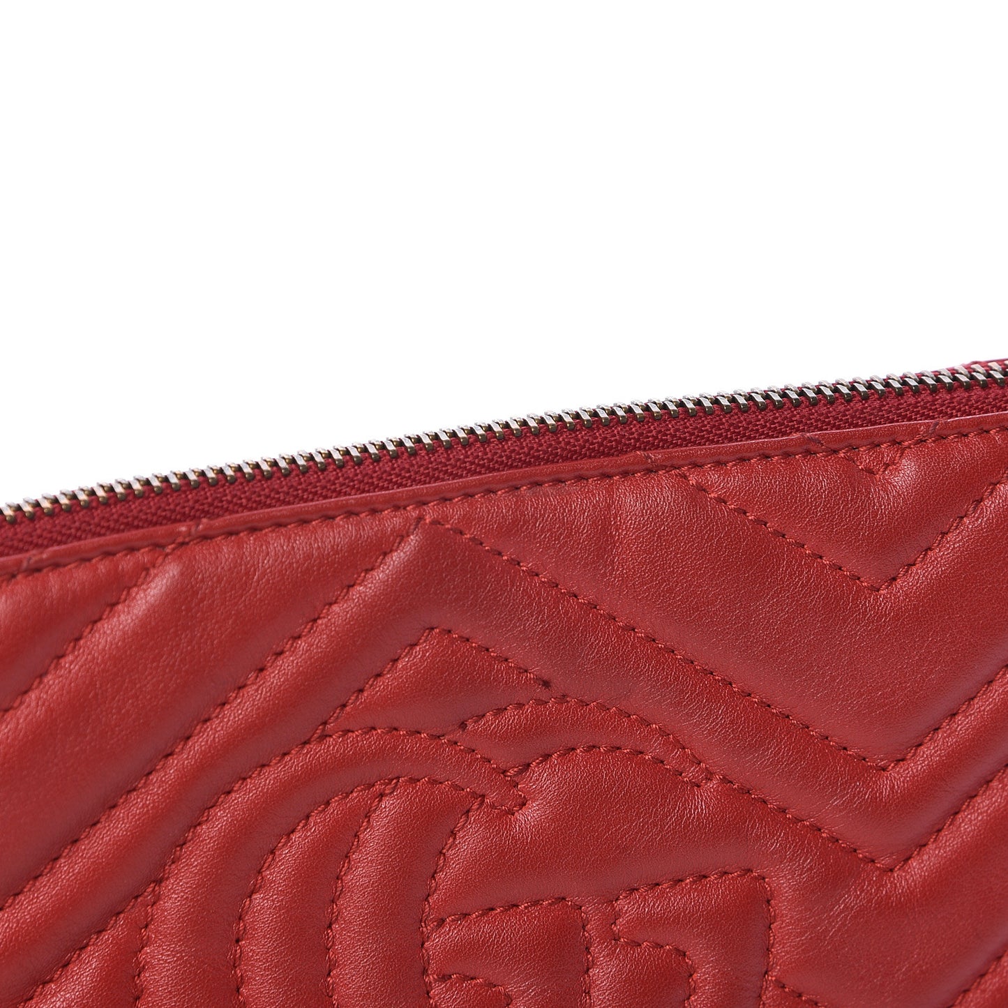 Calfskin Matelasse Mini GG Marmont Chain Bag Hibiscus Red