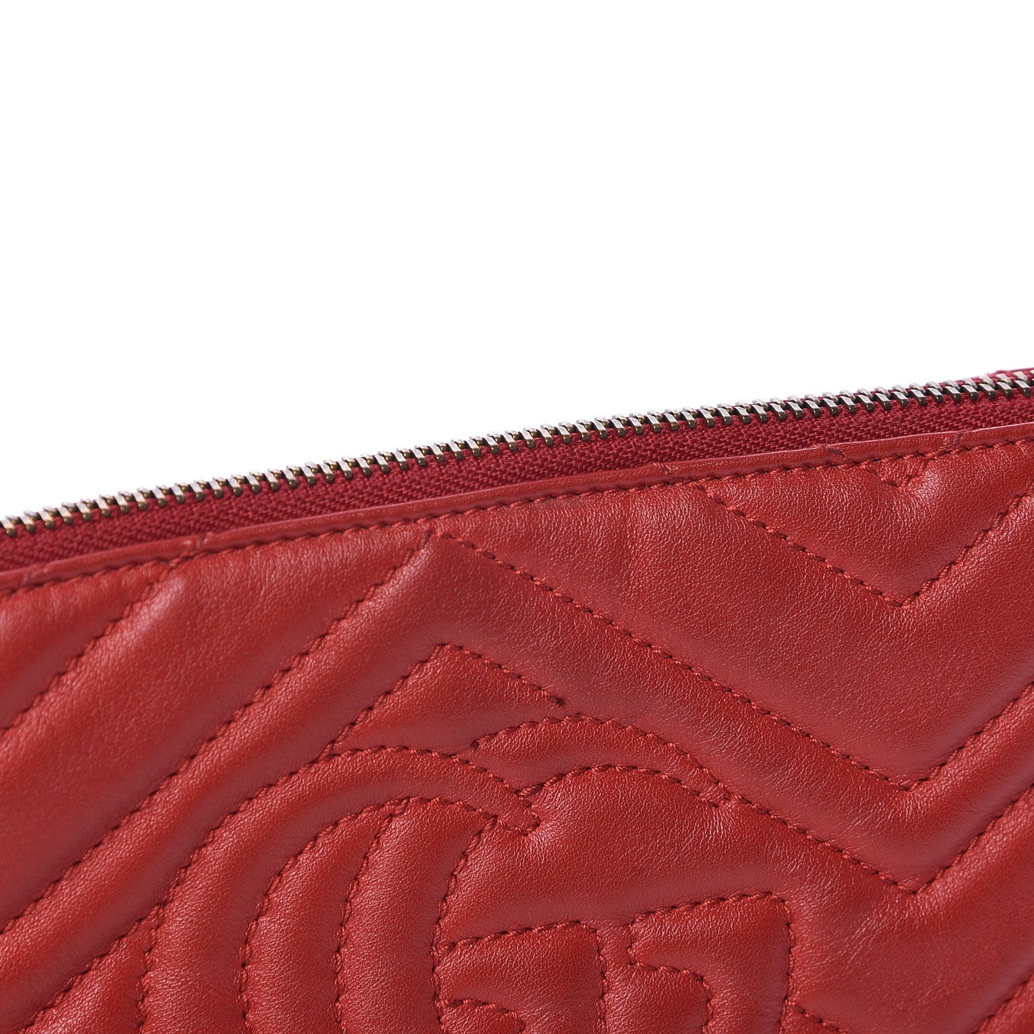 Gucci Calfskin Matelasse Mini GG Marmont Chain Bag Hibiscus Red 10 of 14