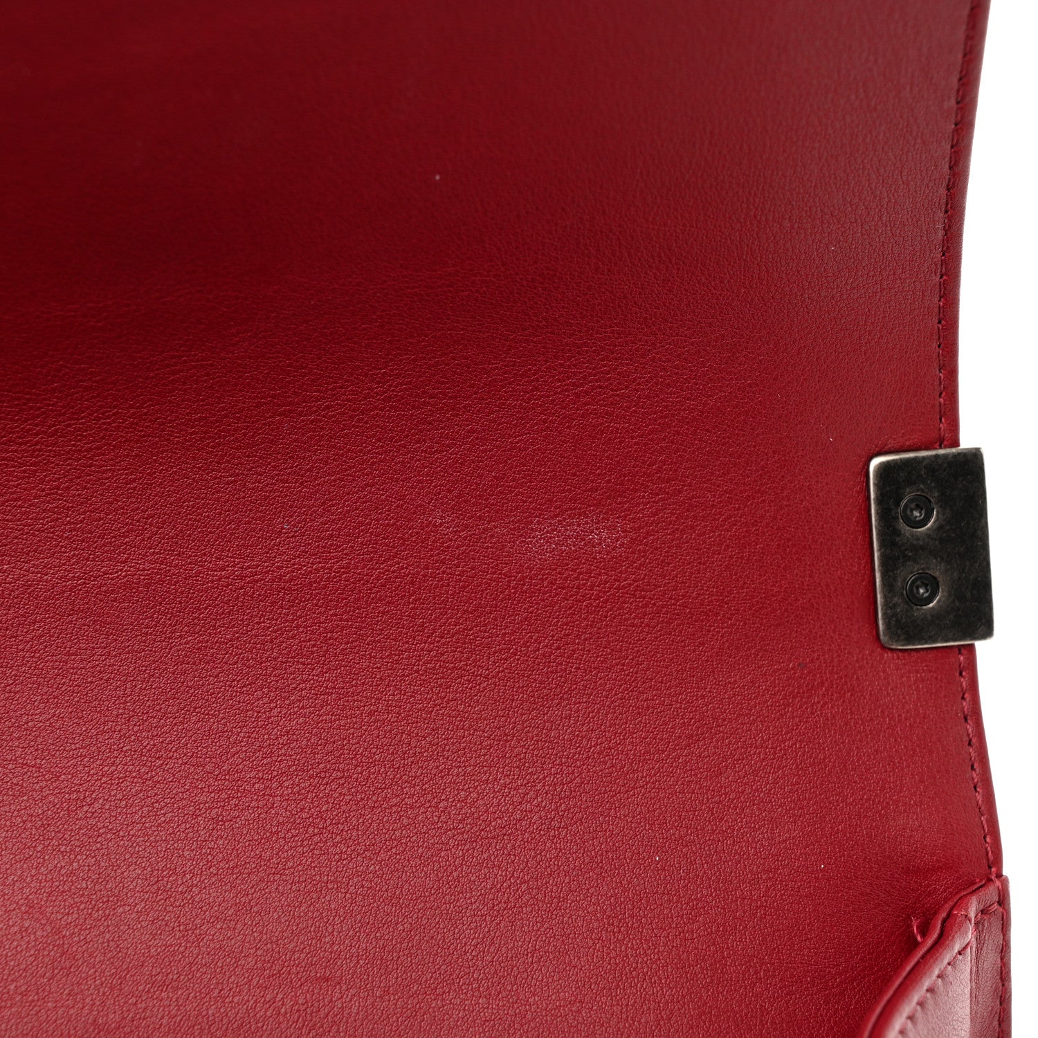 Chanel Calfskin Chevron Quilted Medium Boy Flap Dark Red 11 of 12