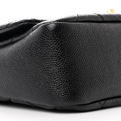Chanel Shiny Caviar Quilted Small Chain Melody Flap Black 9 of 11