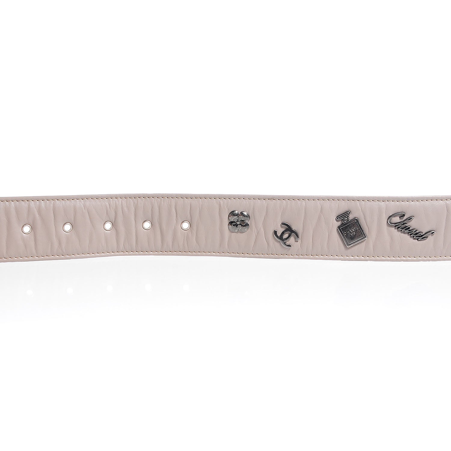 Chanel Leather CC Lucky Symbols Belt 90 36 Beige 4 of 5