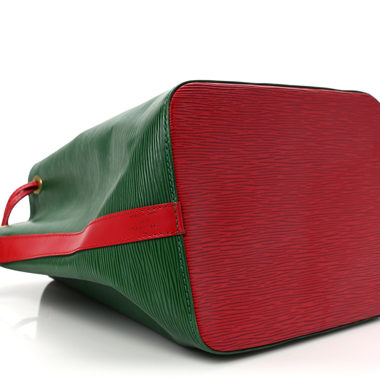 Louis Vuitton Epi Bi-Color Petit Noe Borneo Castillan Red Green 7 of 8