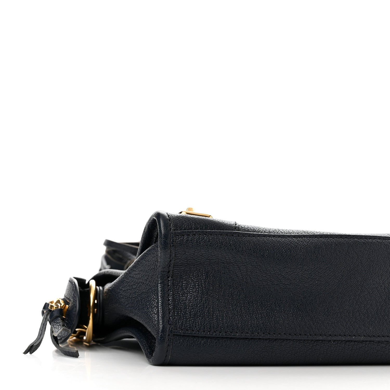 Balenciaga Chevre Gold Metallic Edge Hardware Mini City Bleu Nuit Dark Sea 9 of 11