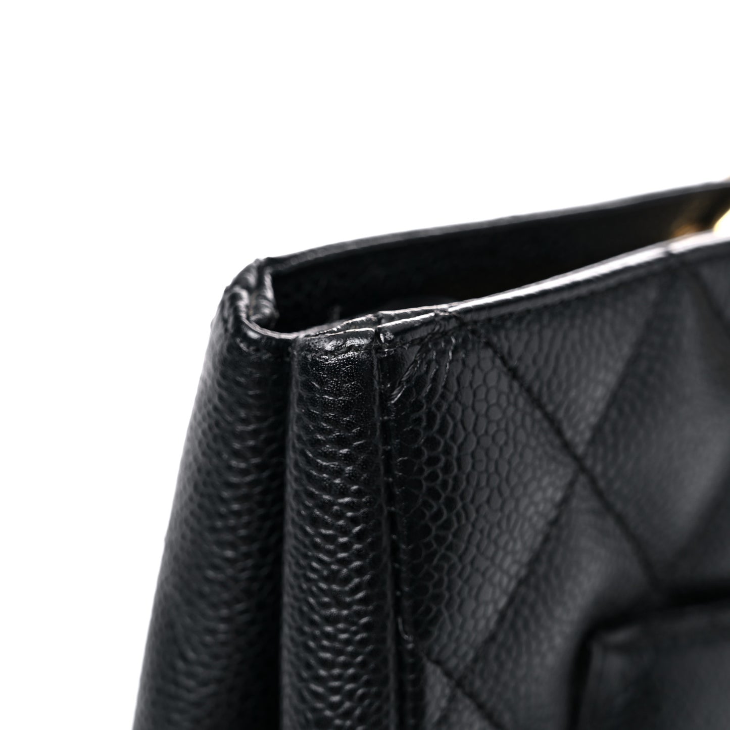 Caviar Quilted Grand Shopping Tote GST Black