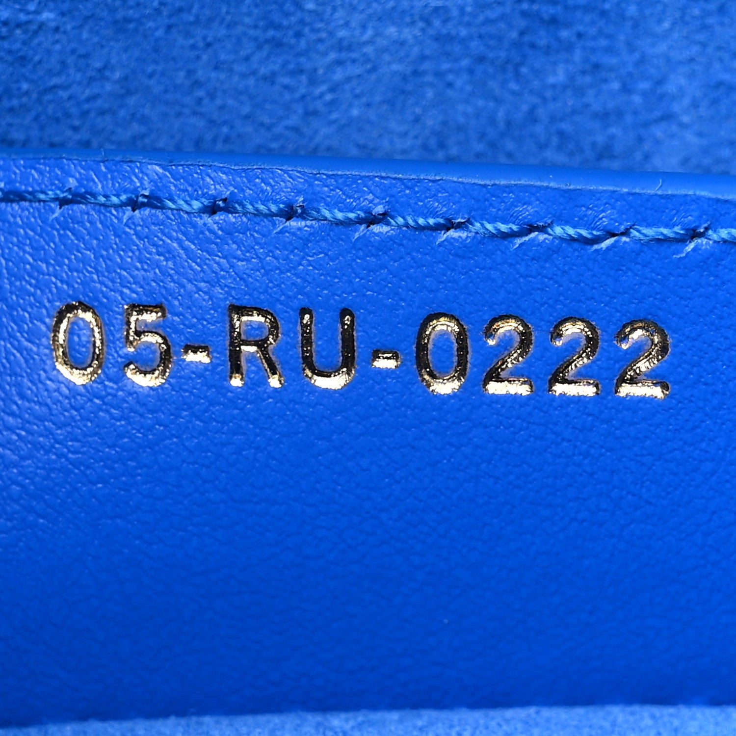 Christian Dior Perforated Calfskin Embossed Oblique Saddle Bag Blue White 7 of 10