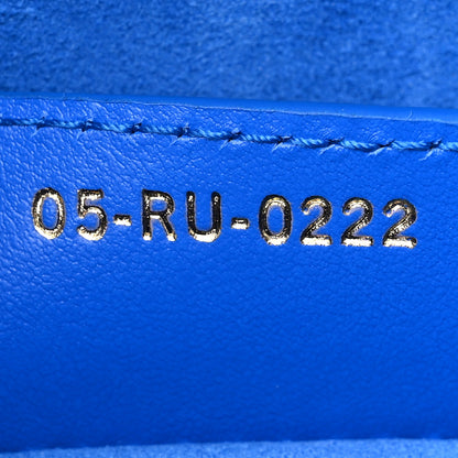 Christian Dior Perforated Calfskin Embossed Oblique Saddle Bag Blue White 7 of 10