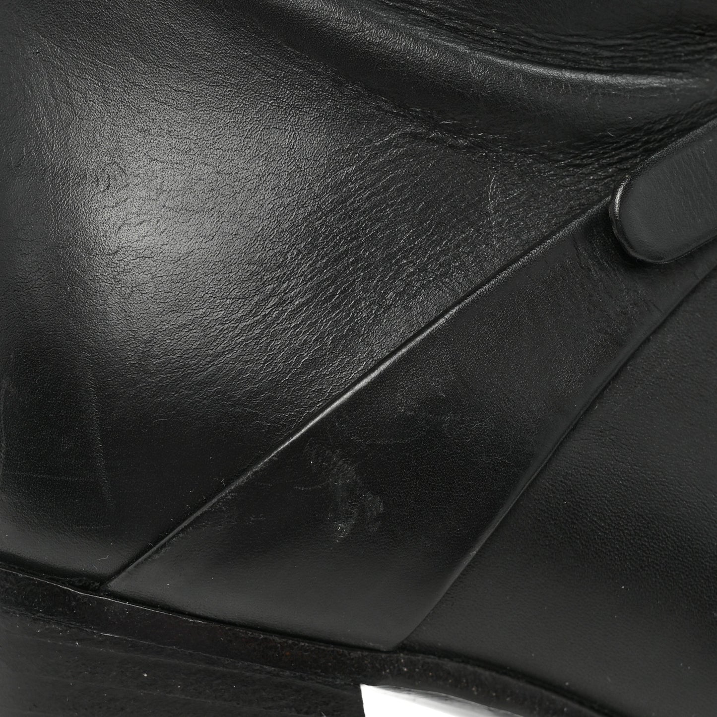 Calfskin Double G Knee High Boots 39 Black