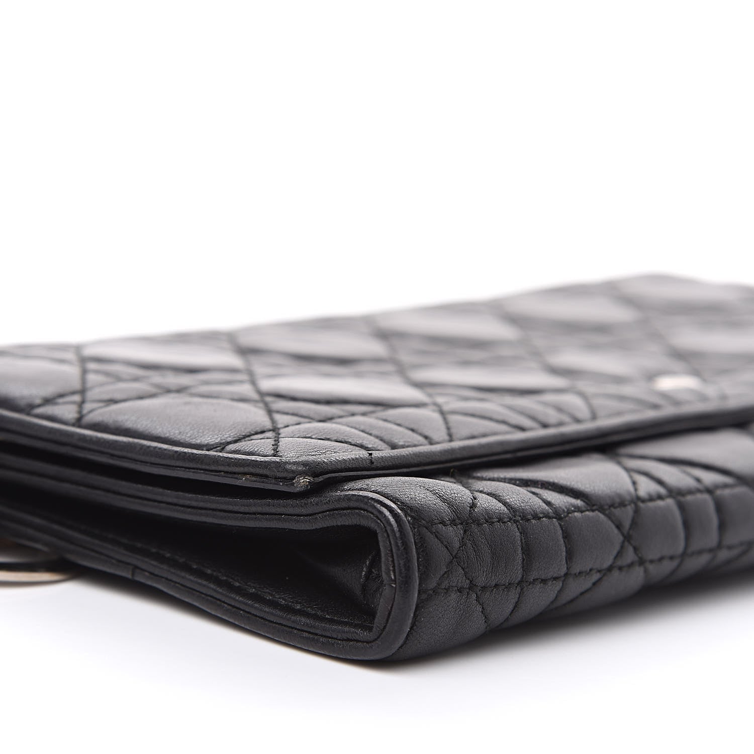 Christian Dior Lambskin Cannage Clutch Black 8 of 11