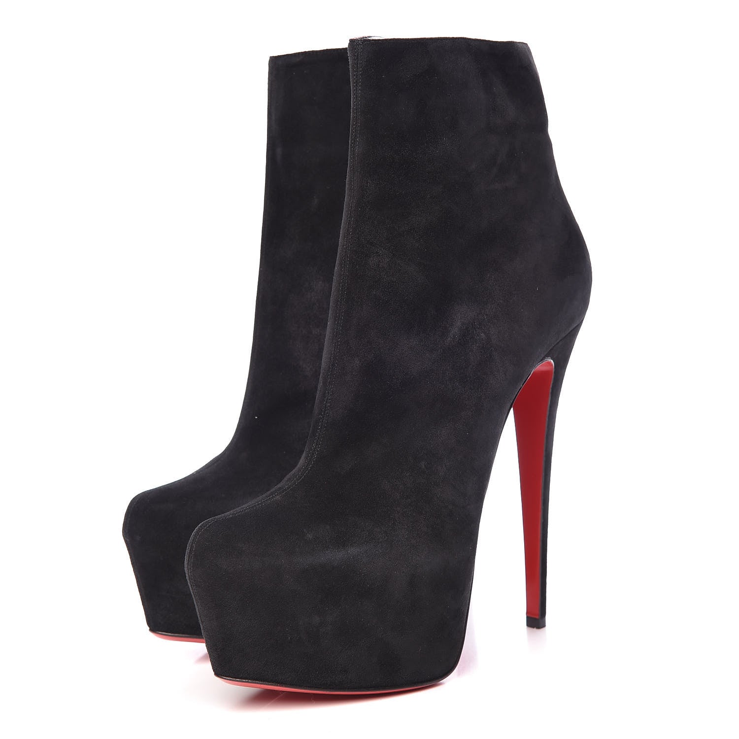 Christian Louboutin Suede Daf Booty 160 Ankle Boots 41 Black 3 of 10