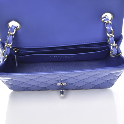 Chanel Patent Calfskin Quilted Mini Rectangular Flap Blue 5 of 7