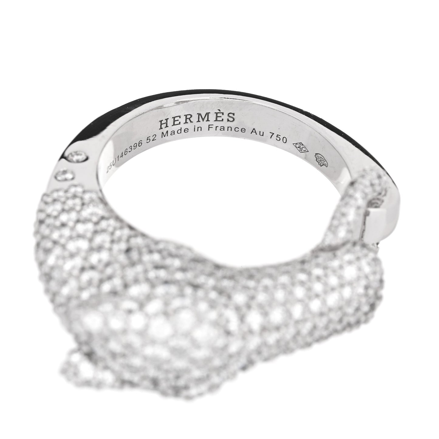 18K White Gold Diamond Galop Ring 52 6