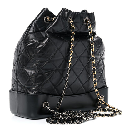 Chanel Aged Calfskin Quilted Gabrielle Backpack Black 3 of 21