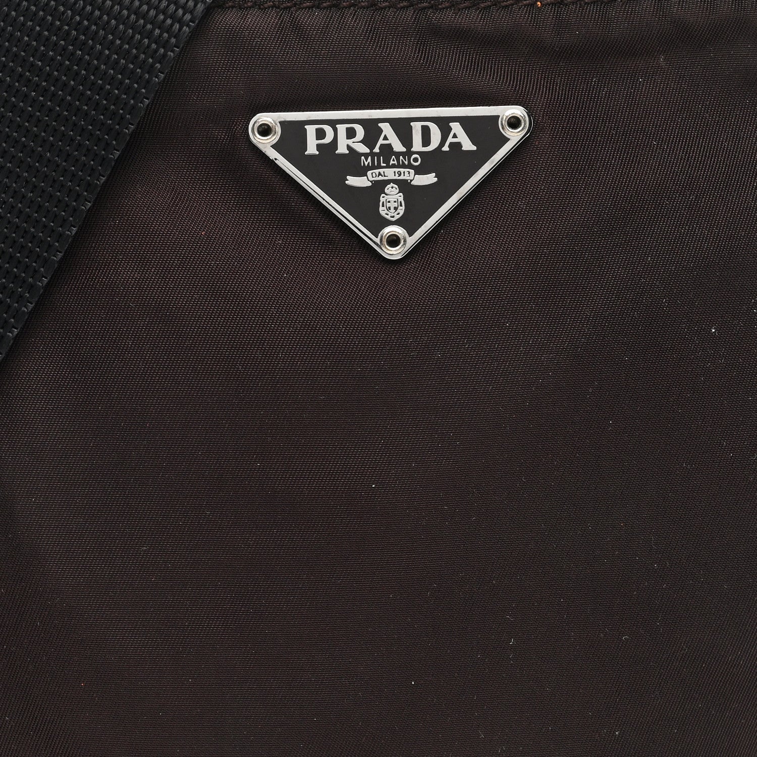 Prada Tessuto Nylon Small Flat Messenger Bag Brown 7 of 9