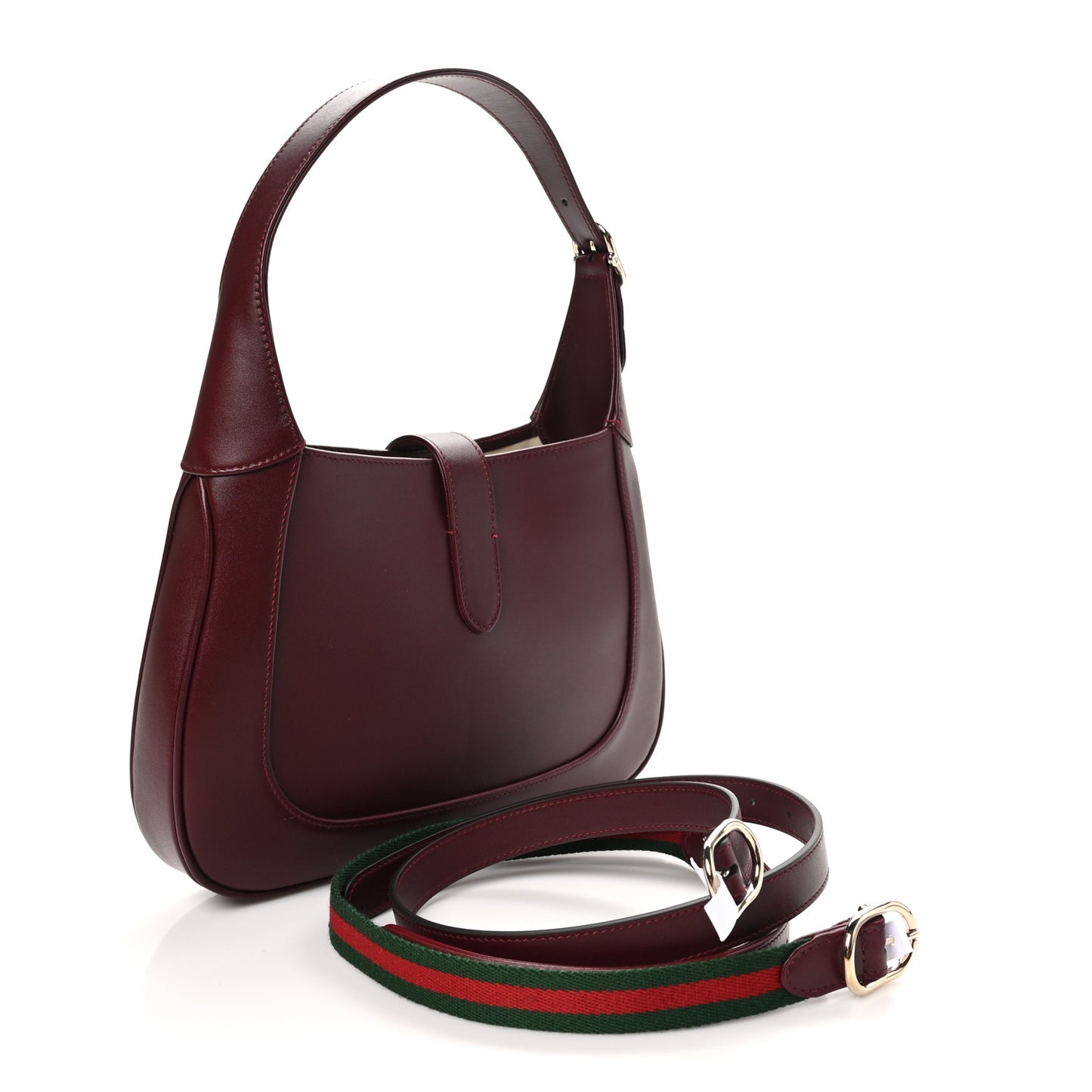 Ancora Calfskin Web Medium Jackie 1961 Hobo Rosso
