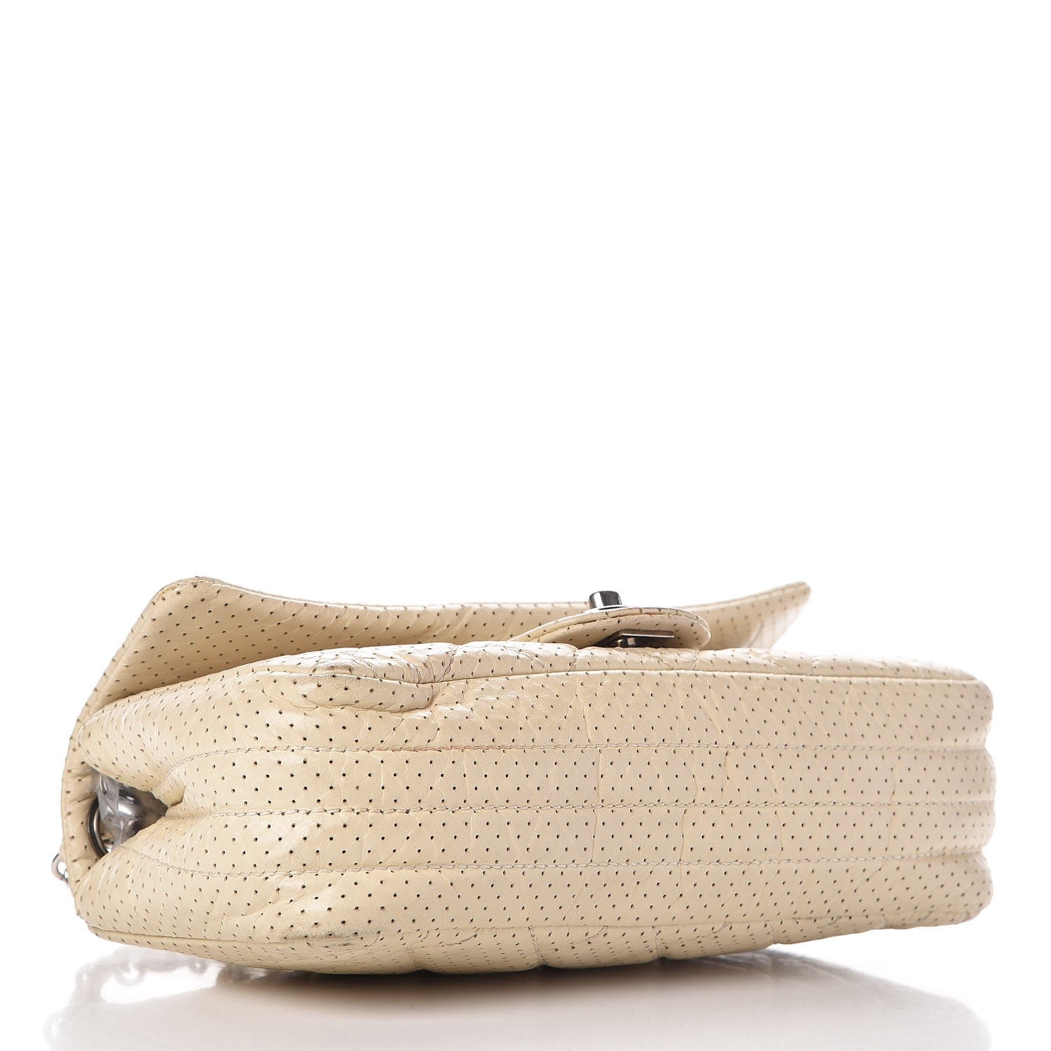 Chanel Aged Calfskin Perforated Small Flap Beige Clair 5 of 15