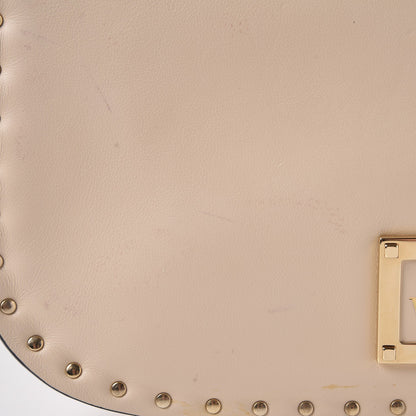 Valentino Garavani Vitello Rockstud Shoulder Satchel Ivory 10 of 12