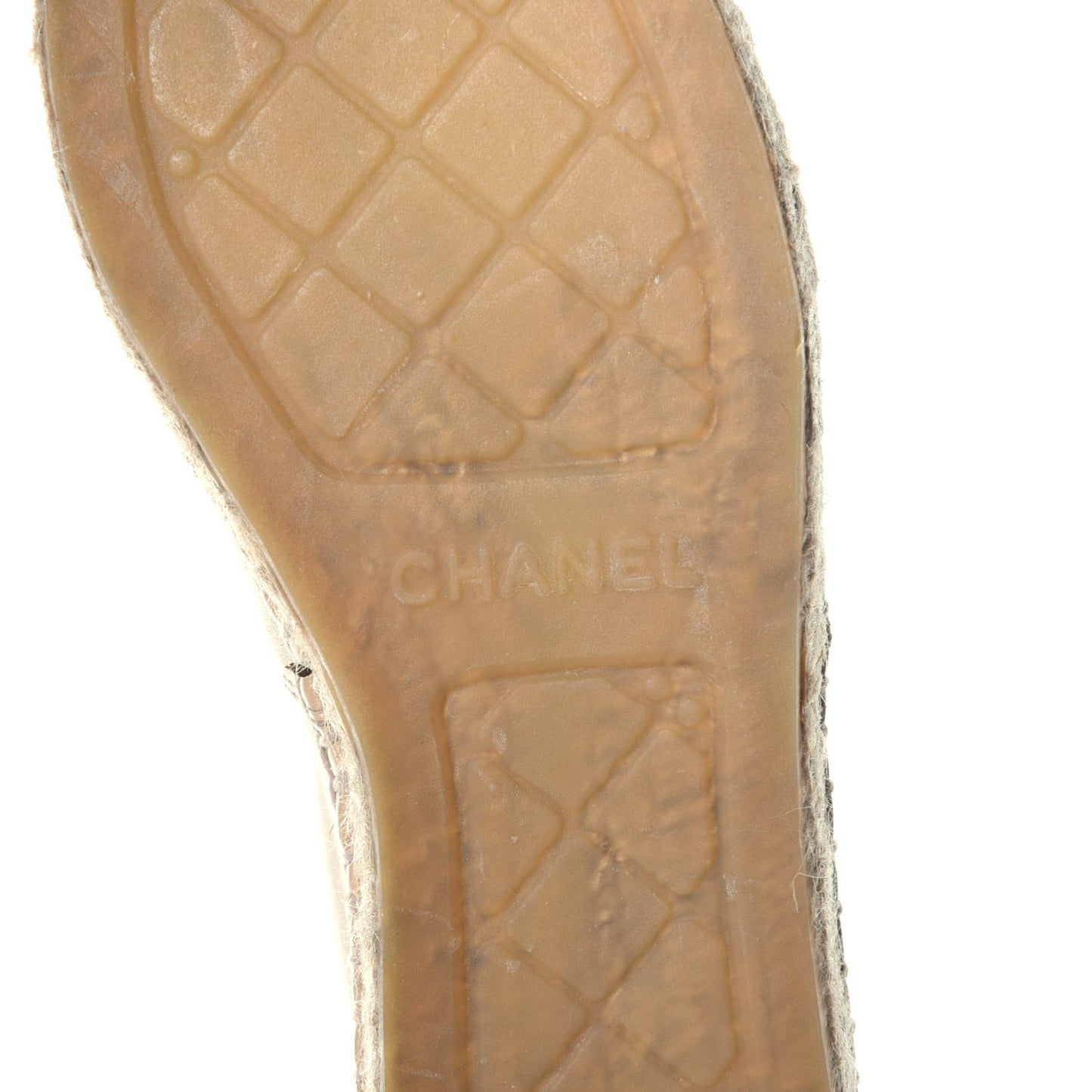 Lambskin CC Espadrilles 36 Beige Black