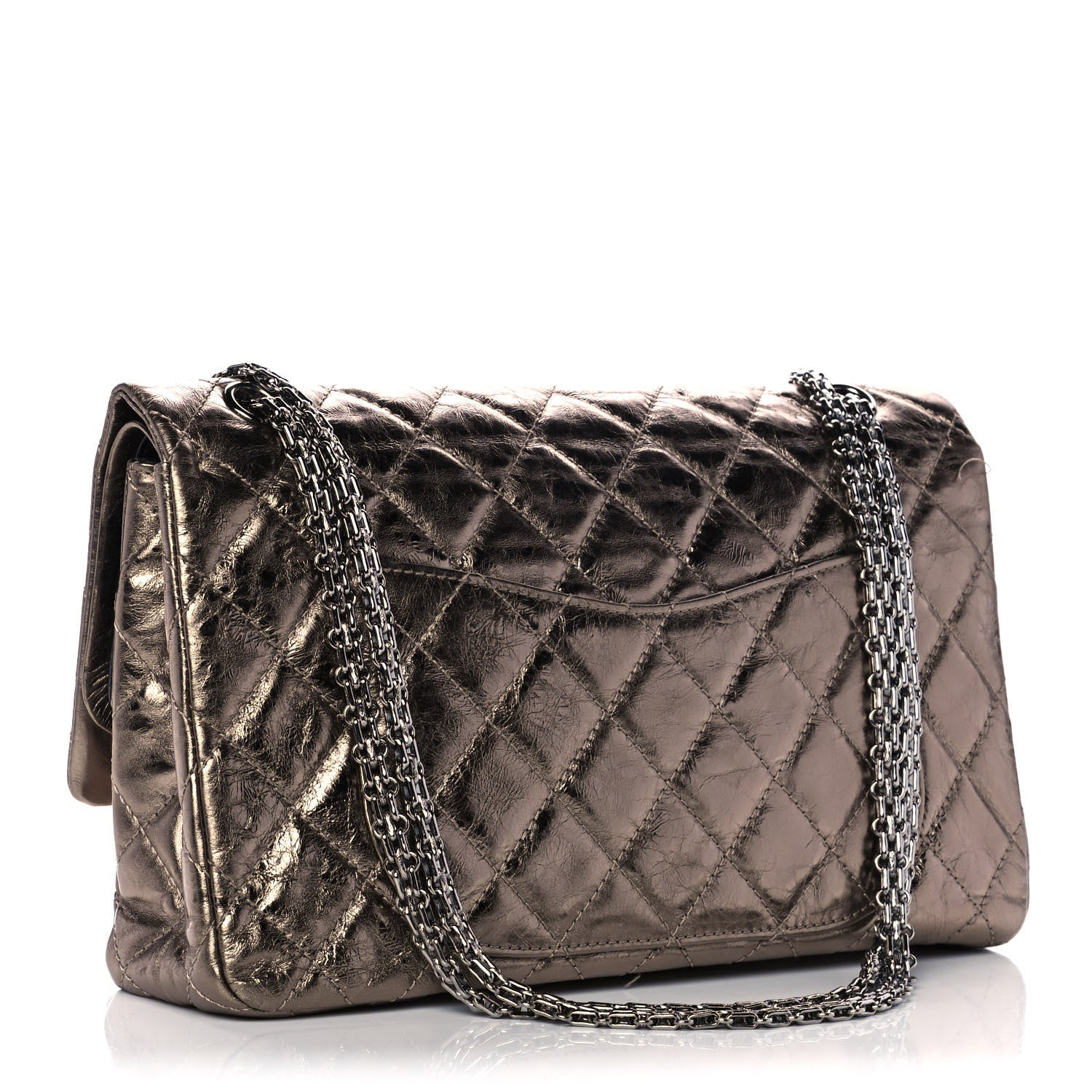 Chanel Metallic Aged Calfskin Quilted 50th Anniversary 2.55 Reissue 227 Flap Bronze 3 of 15